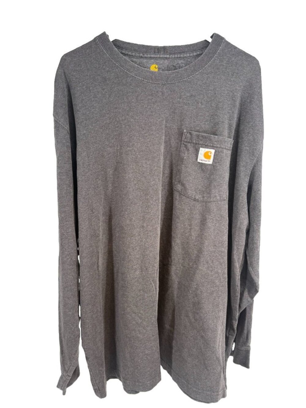 Carhartt Original Fit Pocket T-Shirt Mens XL Gray Long Sleeve Workwear